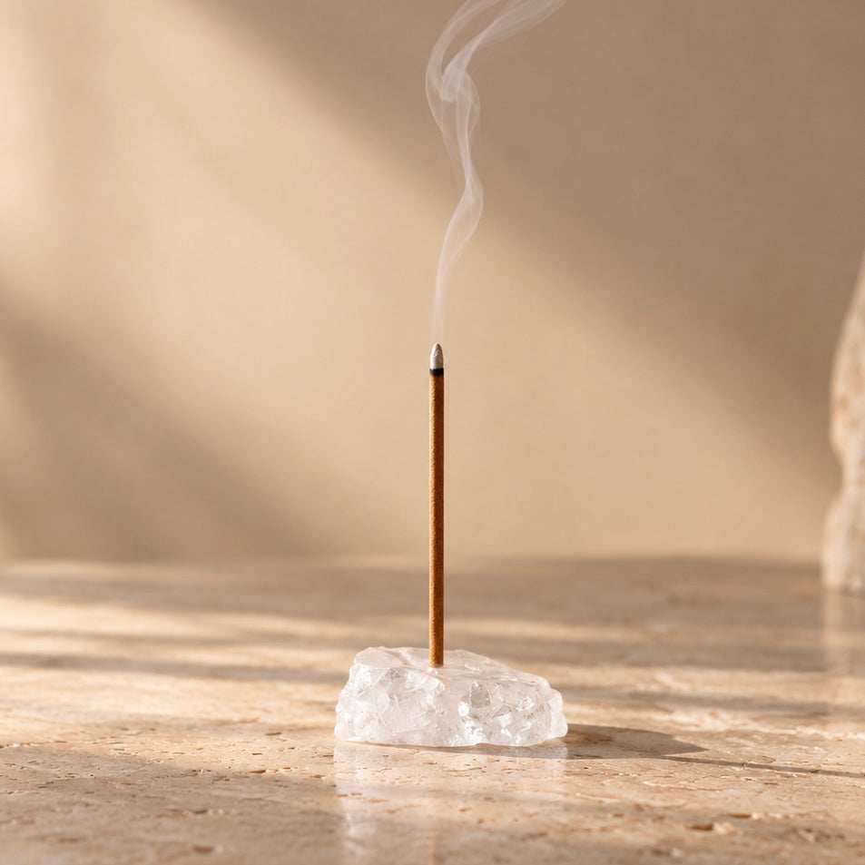 Clear Quartz Incense Holder
