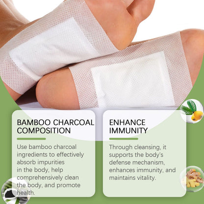 HOUKEA Bamboo Charcoal Foot Patches Gentle Daily Foot Cleaning and Body Care Bamboo Charcoal Foot Care Patch - moriva