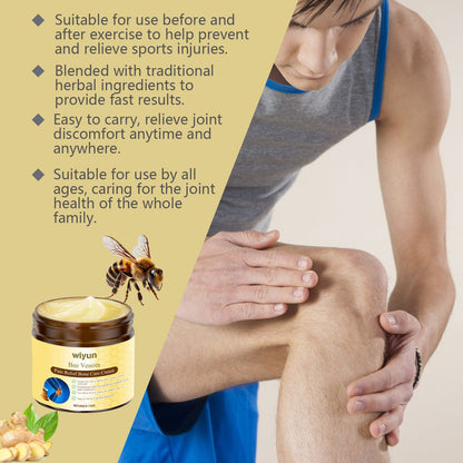 Wiyun Bee Venom Joint Care Cream Gentle And Soothing Wrist Knee Massage Body Topical Daily Care Cream - moriva